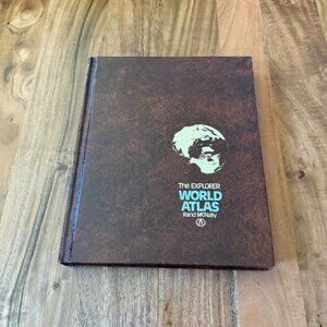 Rand McNally The Explorer World Atlas 1978 Hardcover Geography Reference Vintage